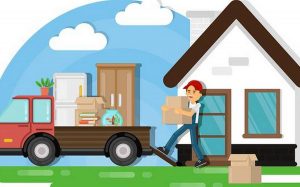 Illustrated Image of Packers and Movers Involved In Relocation Services