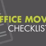 A Text That Written Office Moving Checklist In A Gray Background.